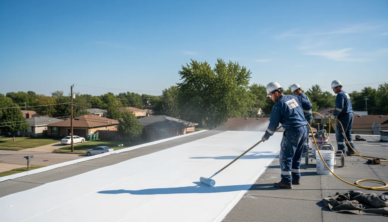 Commercial roof coating in London, AR near me